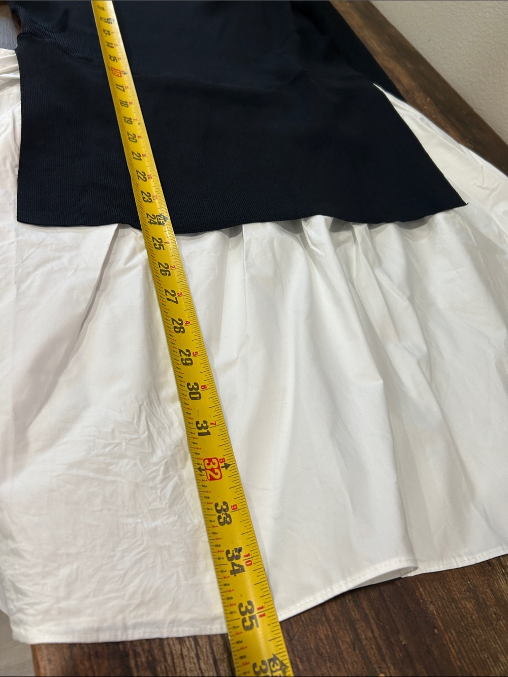 NWT English Factory combo knit poplin dress black white Medium - Picture 12 of 15